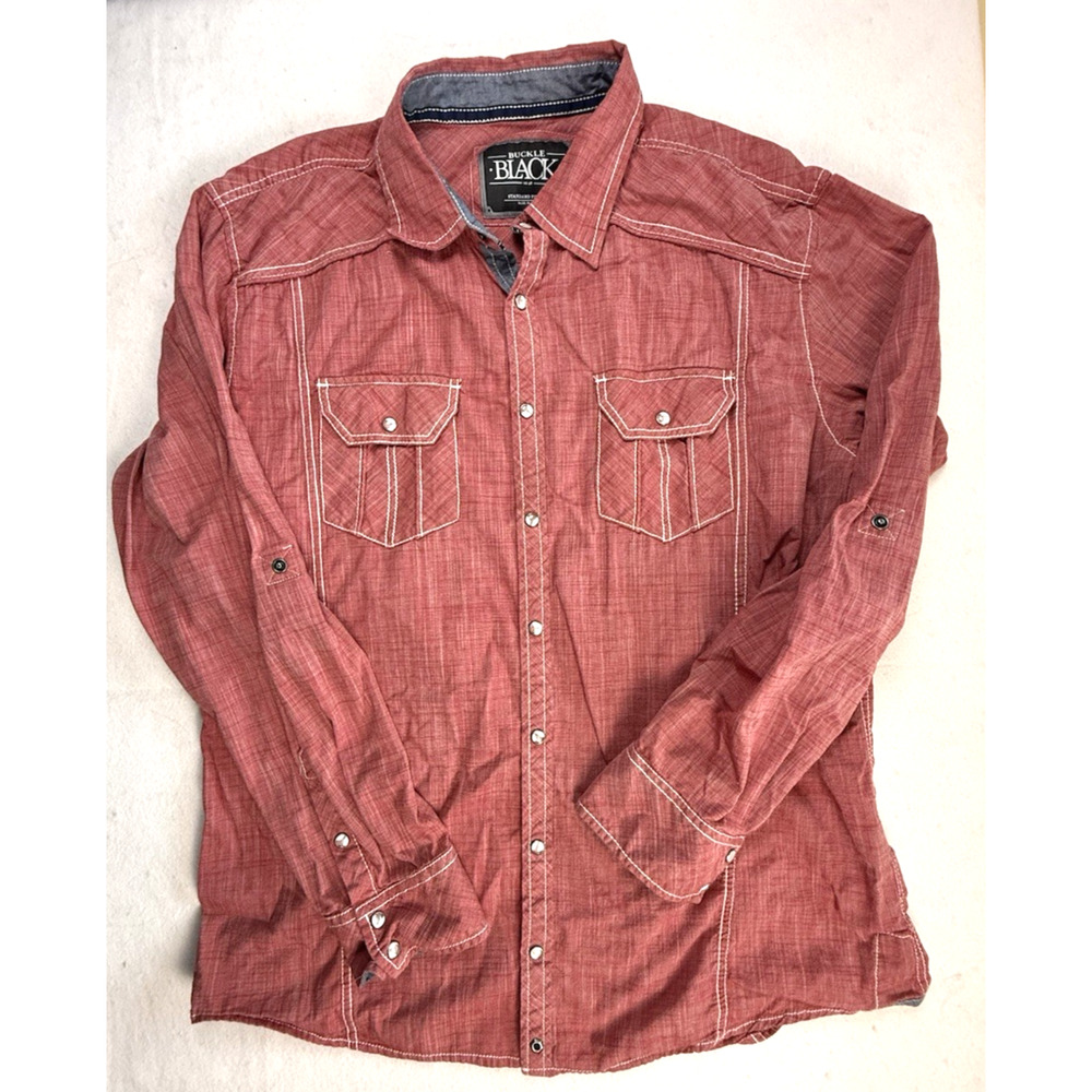 Buckle Black Women’s Shirt XL Red western standard fit Country